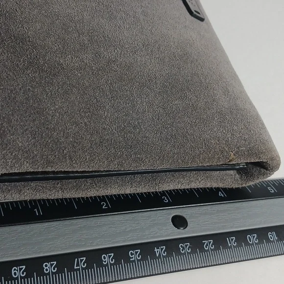 Fossil Maisie Tab Leather Crossbody Pewter Bag Gray Silver - Picture 7 of 7